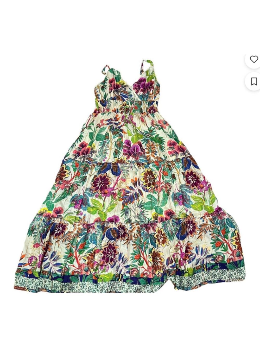 Me 2 Magic Colorful Floral Boho Dress Womens Size Large